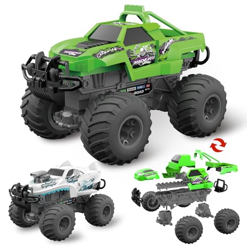 MOJINO Control Remoto Coche Niños 3 4 5 6 7 8 Technic Stem Bloques De Construcción Juguetes Regalos para Niñas De Años 2 En 1 Modelo RC Juguete Coche De Carreras