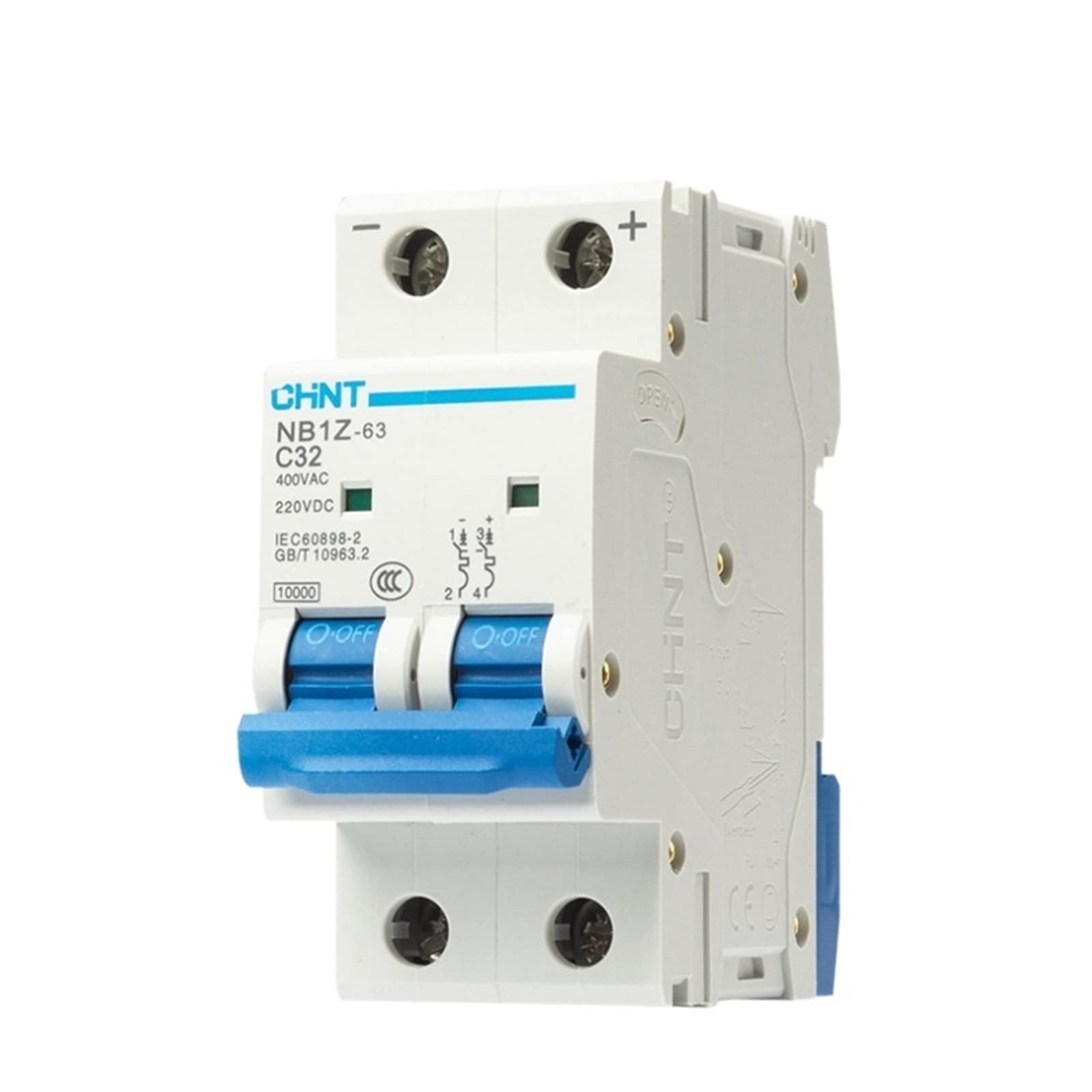 DC-Leistungsschalter der Serie NB1Z 1P/2P 10A16A32A 63A Spezieller Luftschalter for Elektrofahrzeuge/Photovoltaik(NB1Z-63 1P B16)