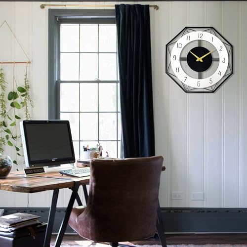 Image of Auromin Premium Metal Wall Clock for Living Room Stylish | Big Size Modern Decorative Wall Watch for Home, Hall, Bedroom & Office, Luxury Premium Wall Clock for Interior Decor