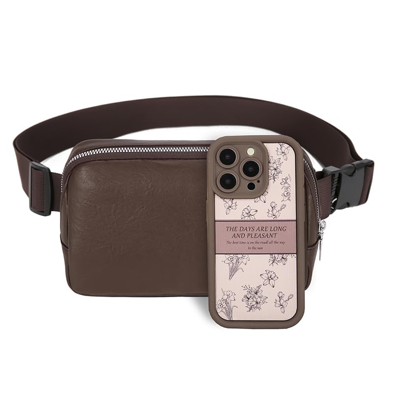 Image of Leather Chest Bag for Women, Crossbody Belt Bag Fanny Pack Purse Fashionable Waist Bags Handbag for Everyday Use Trip Walking Hiking