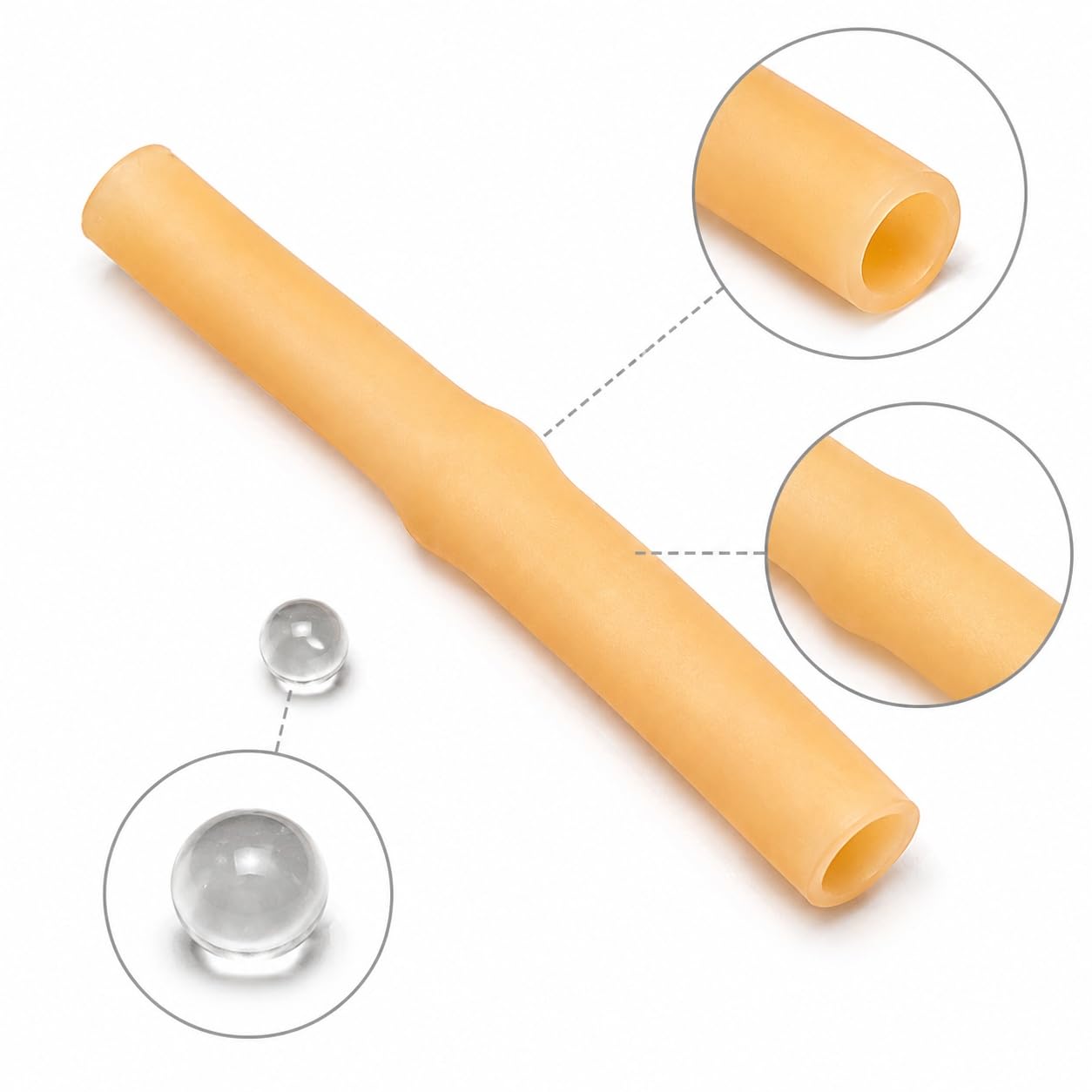 Labor-Glasbürette mit Trichter-Rand und Latexschlauch-Kugel-100mL | Ideales Labor-Glasgerät für Basen-Titration und Lösungsanalyse