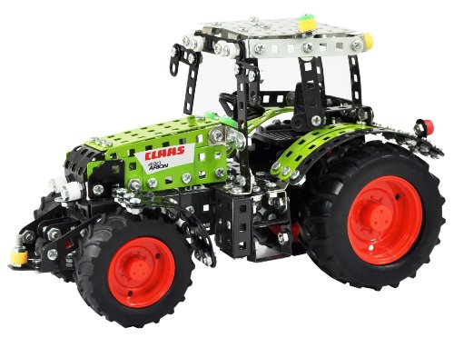Tronico 10062 - Metallbaukasten Traktor Claas Arion 430, Junior Serie, Maßstab 1:24, 648-teilig, grün