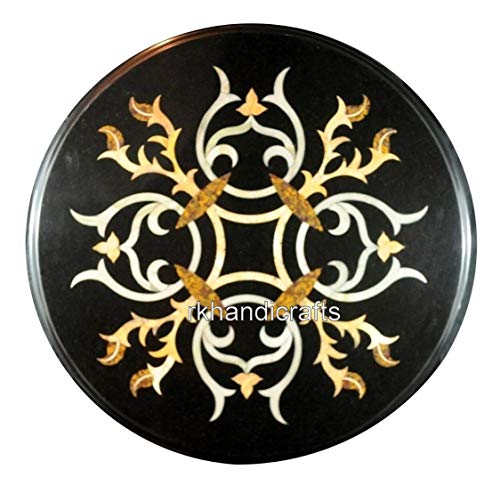 13 x 13 Inches Round Marble Corner Table Top Hand Inlaid Coffee Table 13 x 13 Inches Round Marble Corner Table Top Hand Inlaid Coffee Table