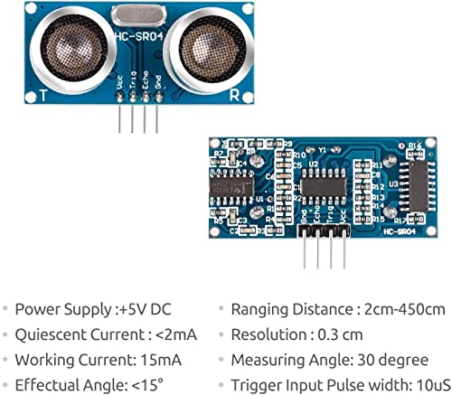 Image of REES52 SG90 Micro Servo Motor With Ultrasonic Distance Sensor 2-400cm Range HCSR04 for Compatible with Arduino