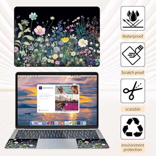 Adhesivo para portátil de 15,6 impermeable y protector de vinilo extraíble de 12 a 15,6" 4