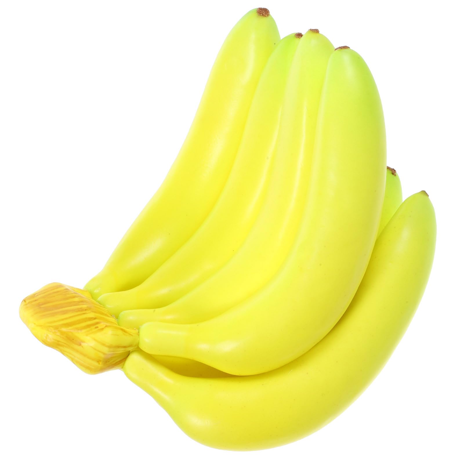 Artificial Banana Bunch Decor 8-head Fake Fruit Model with Green Stem for Home Kitchen Display and Fruit Shop Decoration