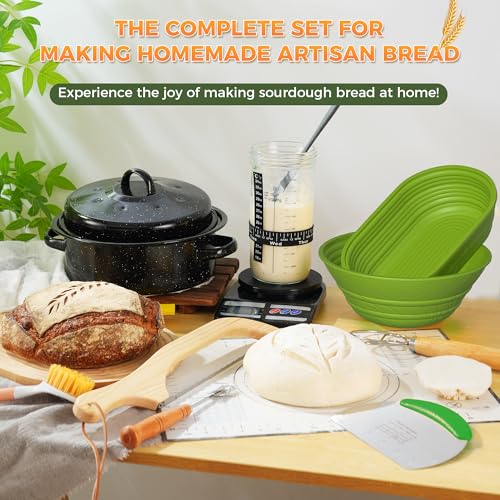 image for BICRET Sourdough Bread Baking Supplies 34 oz Sourdough Starter kit wit