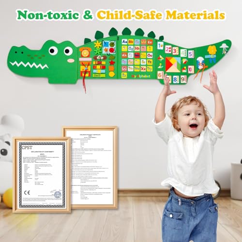 Image of Weihnacht Wall Busy Board Panels,9-in-1 Montessori Sensory Toys, Toddler Learning Activity Center,Montessori Philosophy Sensory, Educational Toys, Conducive to All-Round Development