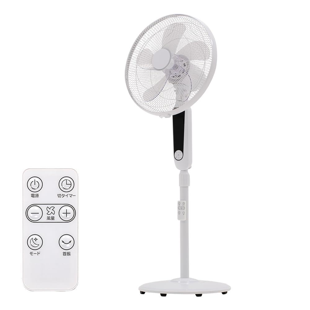 Amazon.co.jp: ハイタイプ DCモーター 40cm羽根 扇風機 リモコン付き
