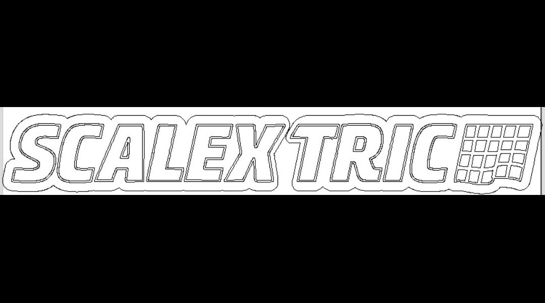 Cartel LED de Neón Decorativo Scalextric, Iluminación para Pared medidas 180cm x60 cm en 2 metacrilatos 12 v