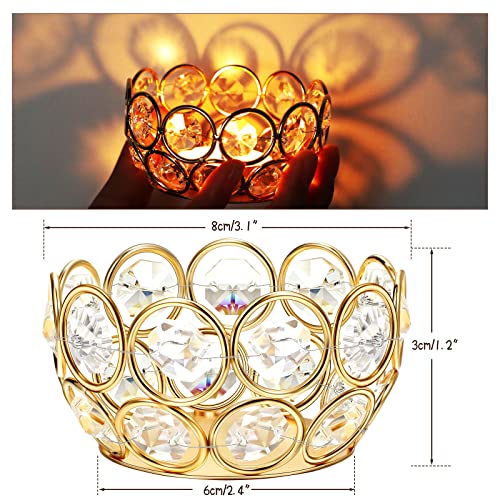 20 Pieces Votive Candle Holders Crystal Bowl Tealight Candle Holders Decorative Jewel Candle Holder for Table Centerpieces Wedding Party Home Decor Holiday Present, Candle Excluded (Gold) 20 Pieces Votive Candle Holders Crystal Bowl Tealight Candle Holders Decorative Jewel Candle Holder for Table Centerpieces Wedding Party Home Decor Holiday Present, Candle Excluded (Gold)