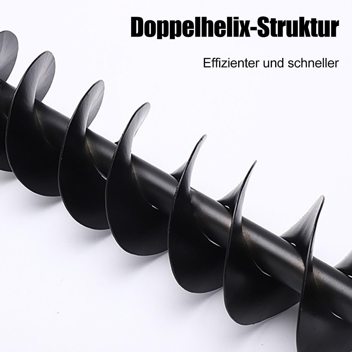 Broca para tierra de acero de 800 mm, con perno de seguridad y adaptador, broca SDS en espiral para jardín, broca para pozo, trabajo de excavación, broca para suelo, negro (800 mm x 150 mm)