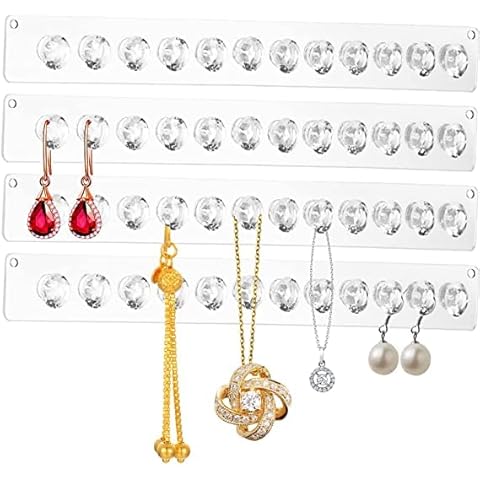 Soporte para collares de pared OUOOBEA con 12 ganchos de diamante Cover