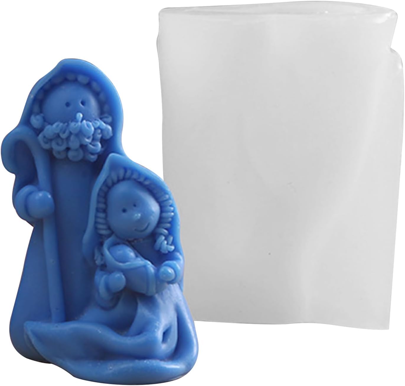 FirstTry Jesus Candle Mold I Nativity Scene House & Family Silicone Scented Wax Mould I Succulent Molds for Handmade Ornament Aromatherapy Soap Clay Resin Epoxy Casting Art Craft Making (Style 2)-image-35