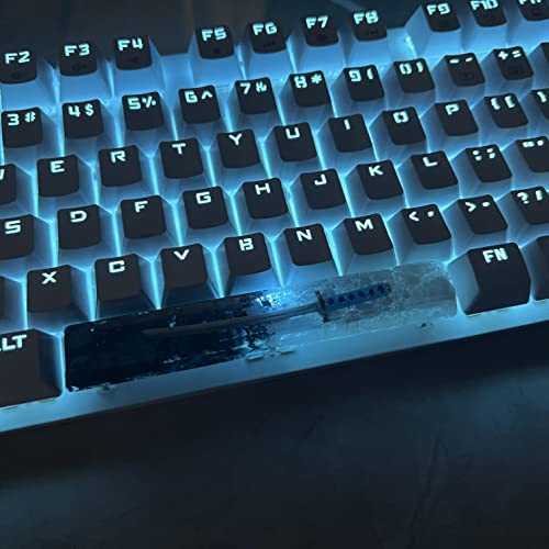 Image of Black White Knife Keycap Custom Space Bar Keycap for MX Mechanical Keyboard Unique Gifts for Friends