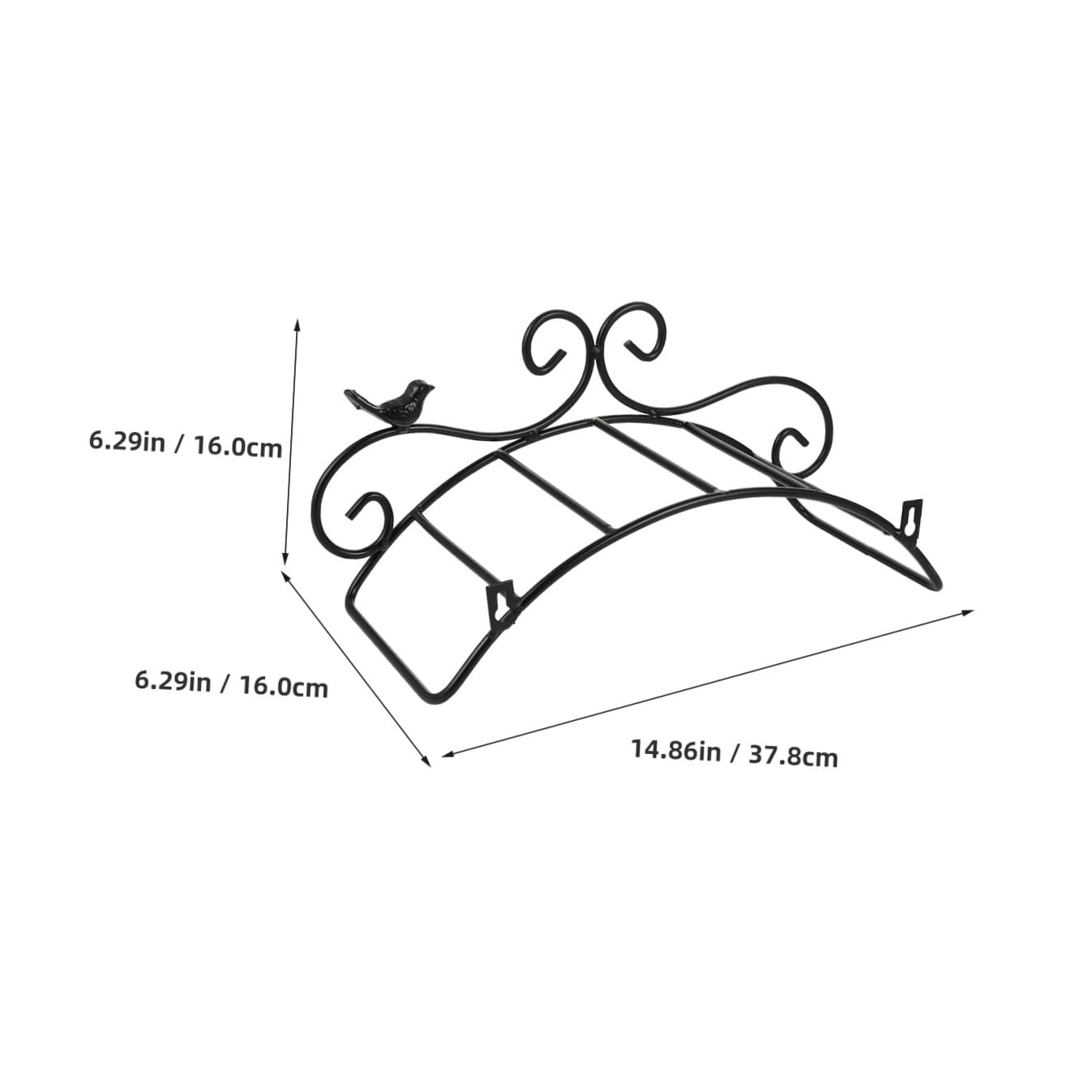 Wandmontierter Gartenschlauchhalter aus Eisen, Antik Elegant, Schwarz
