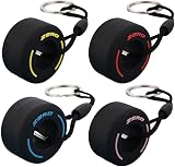 4-Pack di Portachiavi in Stile F1 Racing - Accessorio a Tema di Pneumatico per Auto, Regalo Unisex Ideale per gli Appassionati di Sport Automobilistici (Multi-colore)