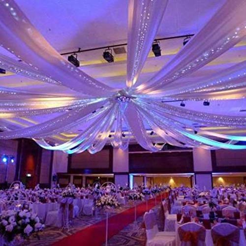 BalsaCircle 28-Inch Silver Metallic Ceiling Draping Canopy Hoop Metal Hardware Kit for 4 Panels - Wedding Ceremony Reception Party Home Decorations