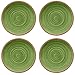 Juego de platos de melamina verde remolino rústico (4)
