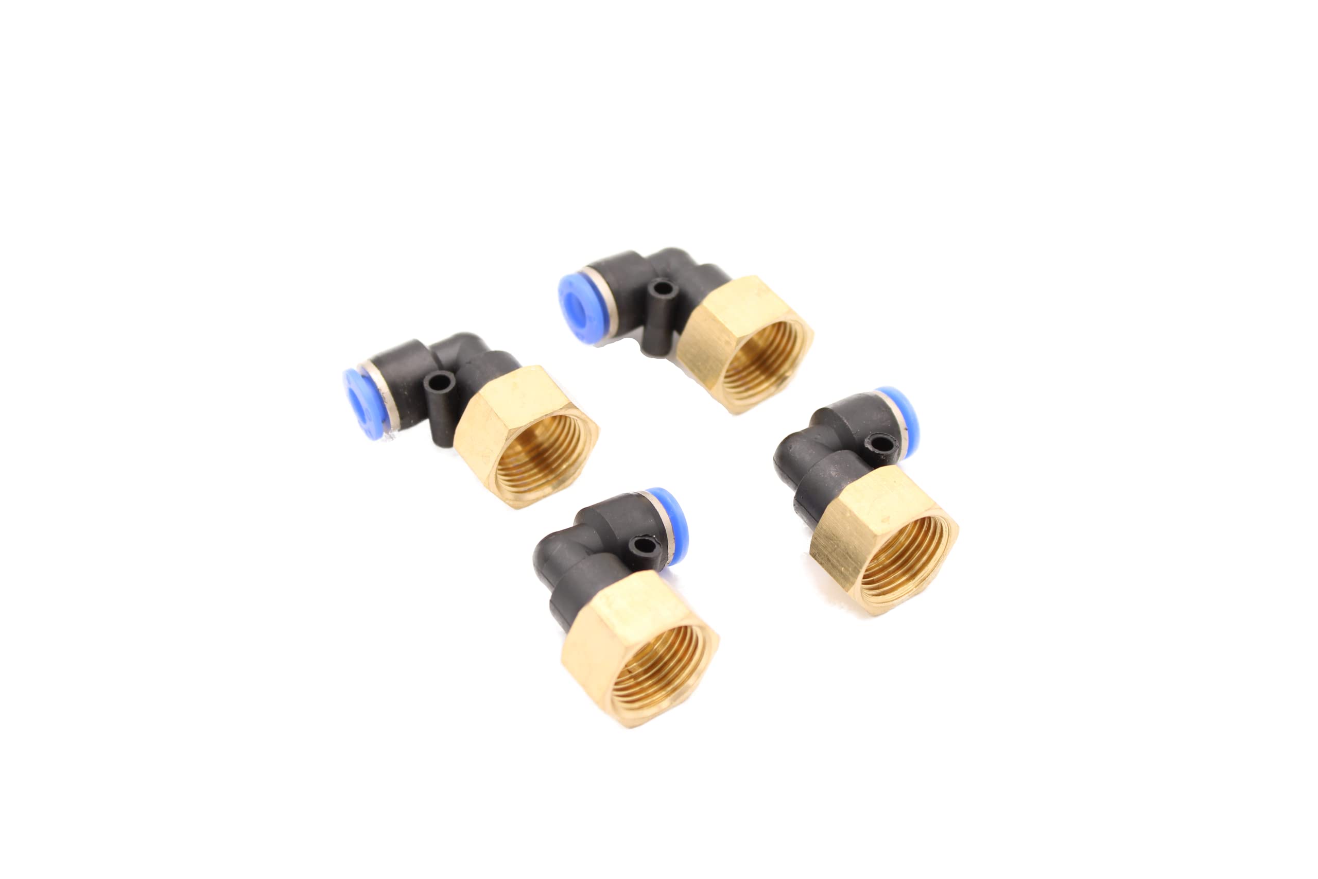 Pneumatic Angled Push-In Fitting 90° with Internal Thread 3/8 Inch