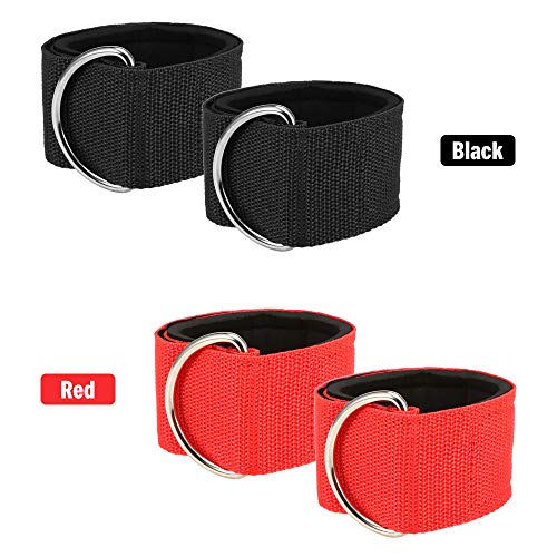 Tira de tornozelo, Romacci 2 unidades de fitness acolchoadas para tornozelo para máquinas de cabo aj