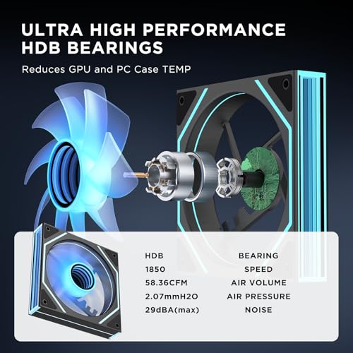 Image of Prism4 Ultra X3 120mm PC ARGB Computer Case Fans|Infinity Mirror|Daisy-Chain|4 PIN PWM 1850RPM(Black Reverse Triple Pack)