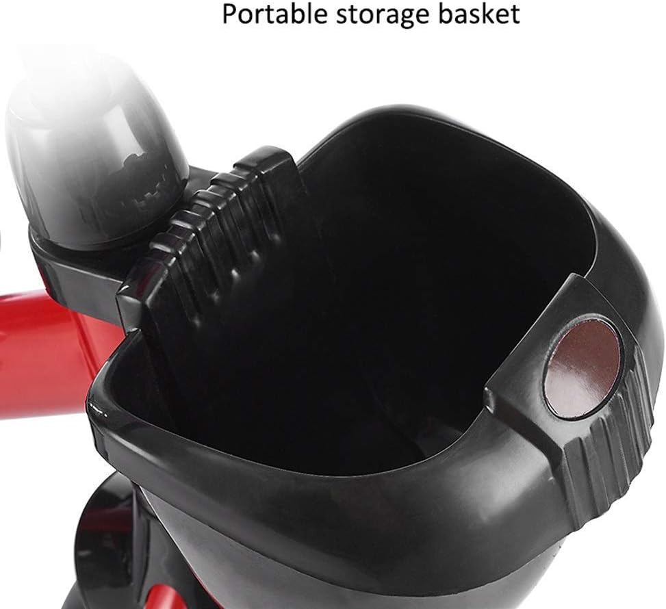 Tricycle Trike, Multifunctional 3 in 1 Tricycle for Kids, with Hand Putter, 2-6 Years Old Baby Outdoor Tricycle Bicycle Storage Design, 3 Colors (Color: Red)