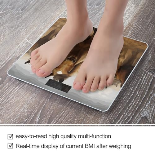 Báscula digital para baño Many Horses con plataforma amplia miniatura 5