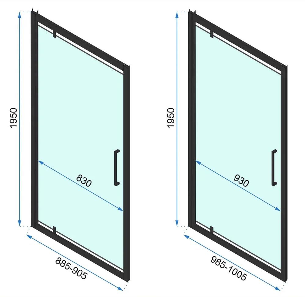 Rea Kabina Prysznicowa Narożna, Rapid Swing 90X90, Złoty Szczotkowany