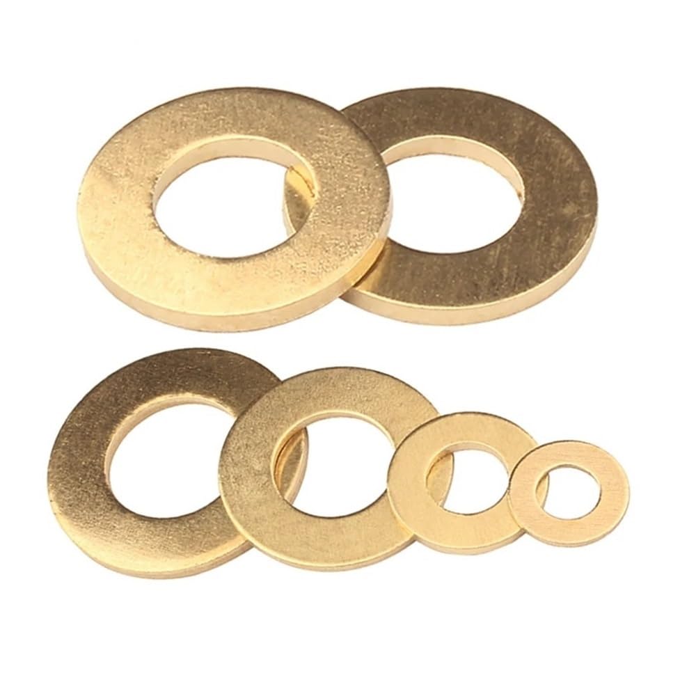CHAOUYYZ Metal Brass Washer,Seals Shim Gasket M2-M16/50Pcs/M3*12 * 1Mm