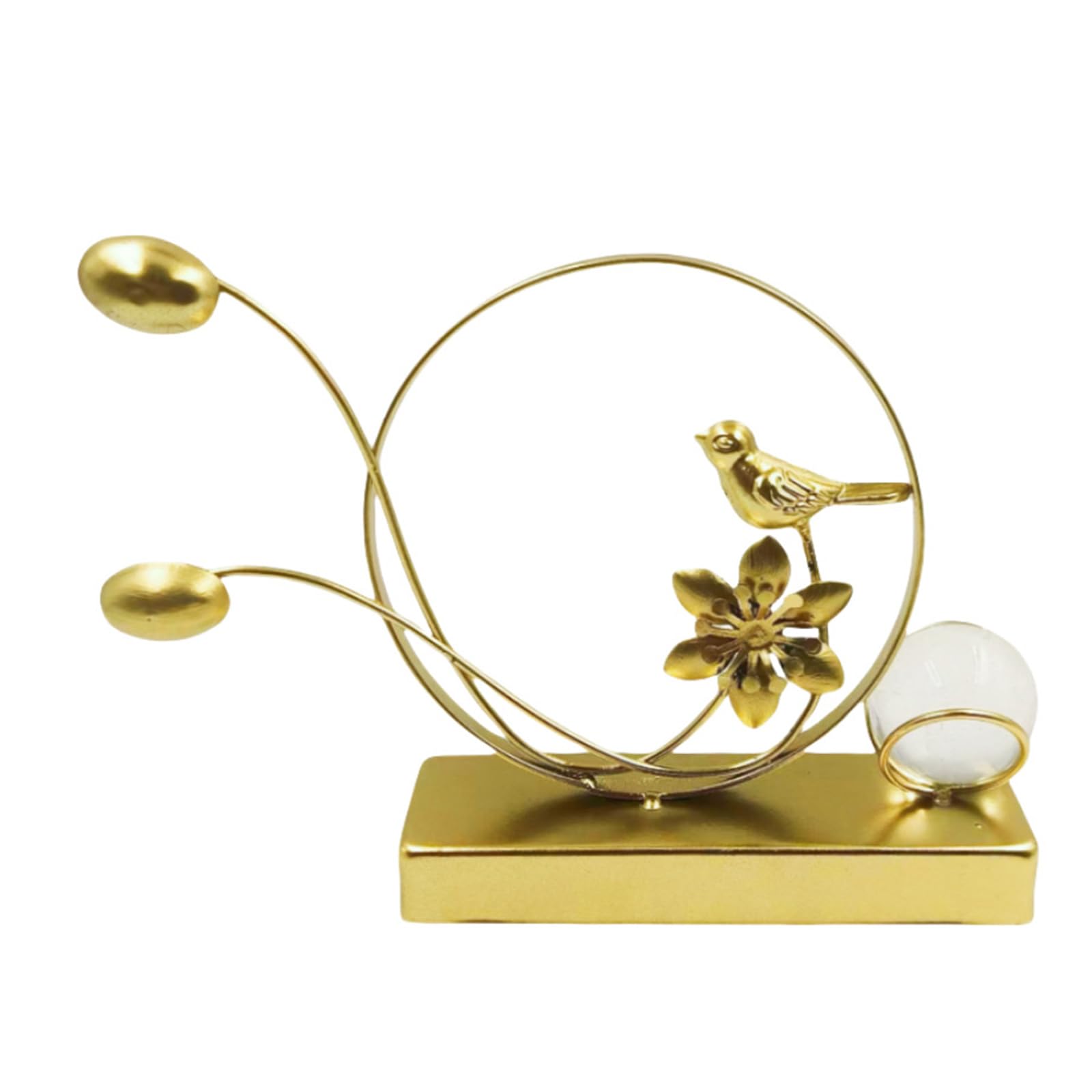 Kalttoy Holder Metal Candlestick Unique Lamp Shape Desk Candlelight for Sophisticated Home Decors Classical Home Decors