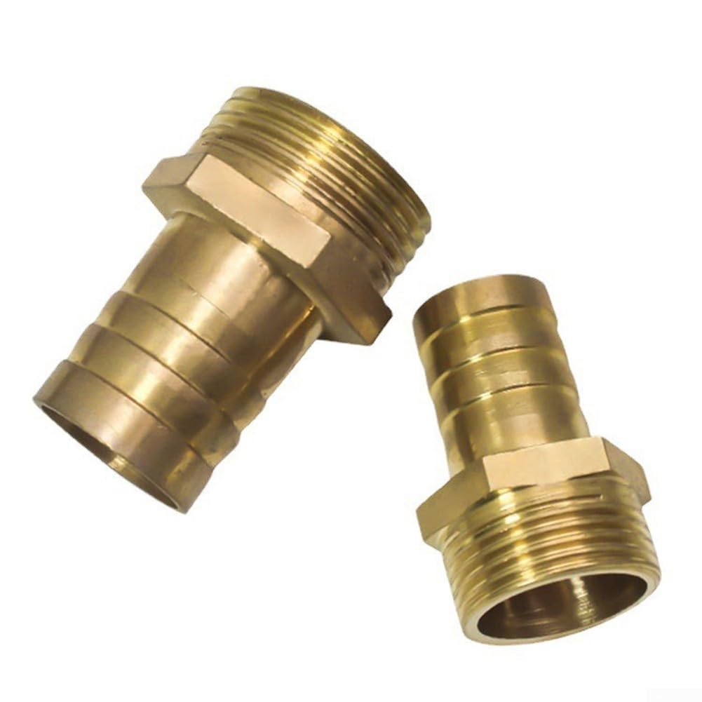 Long lasting and BRASS Hose Tail Connector to Male for Pond, Pool, HosePipe (3/4inch male x 25mm)