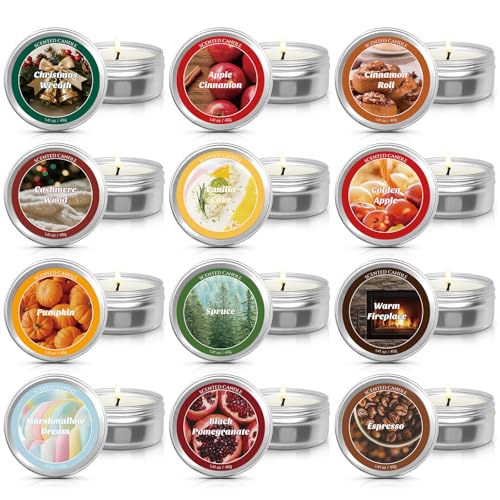 SCENTORINI Duftkerzen Weihnachten 2025 Geschenkset,12...