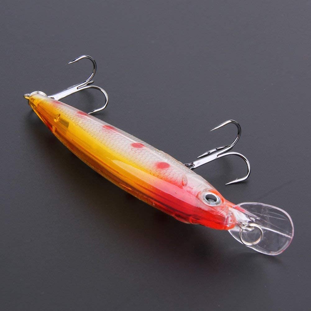 KANAbee| Floating Minnow Fishing Lure Laser Hard Artificial Bait 3D Eye 11cm 14g Crankbait Lifelike Fish Lures ISP only 1pc|Multicolor | 1