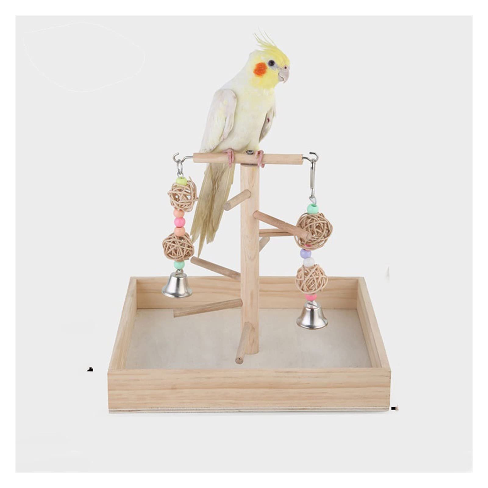 Vogelspielzeug Hölzerne Bird Perch Stand Parrot Platform Spielplatz Übung Gym Playstien Leiter Interactive Toys Vogelbedarf (Color : Type1)
