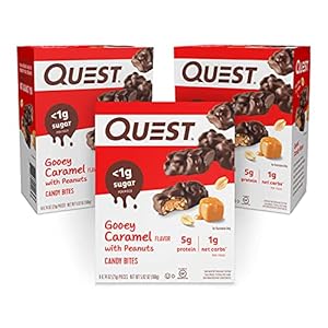 Quest Nutrition Gooey Caramel Candy Bites, 0.74 Oz – 8 Count (Pack of 3)