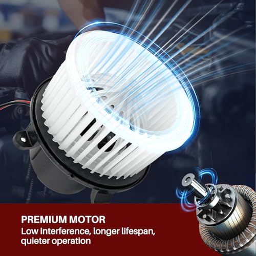 Image of 87760 AC Heater Blower Motor Fan Assembly Fit for Porsche Panamera 2010 2011 2012 2013 2014 2015 2016 97057391200, 97057392200, 97057392201