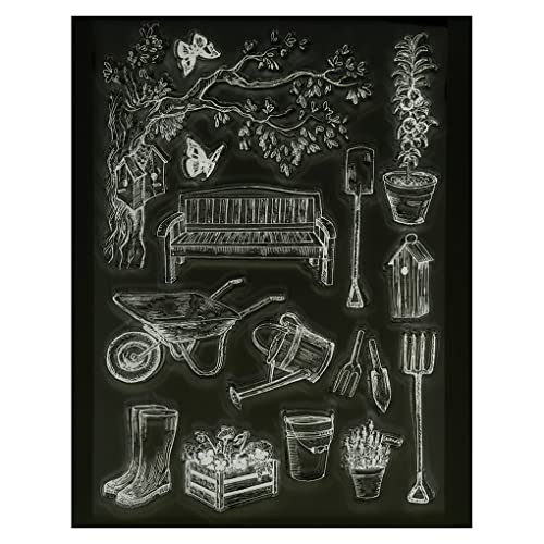 Ddoujoy Garden Tools Flowers Butterfly Background Clear Stamps For Card Making Decoration And Diy Scrapbooking 3021549 #TOP2