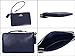 Coach Crossgrain Leather Corner Zip Wristlet, Navy