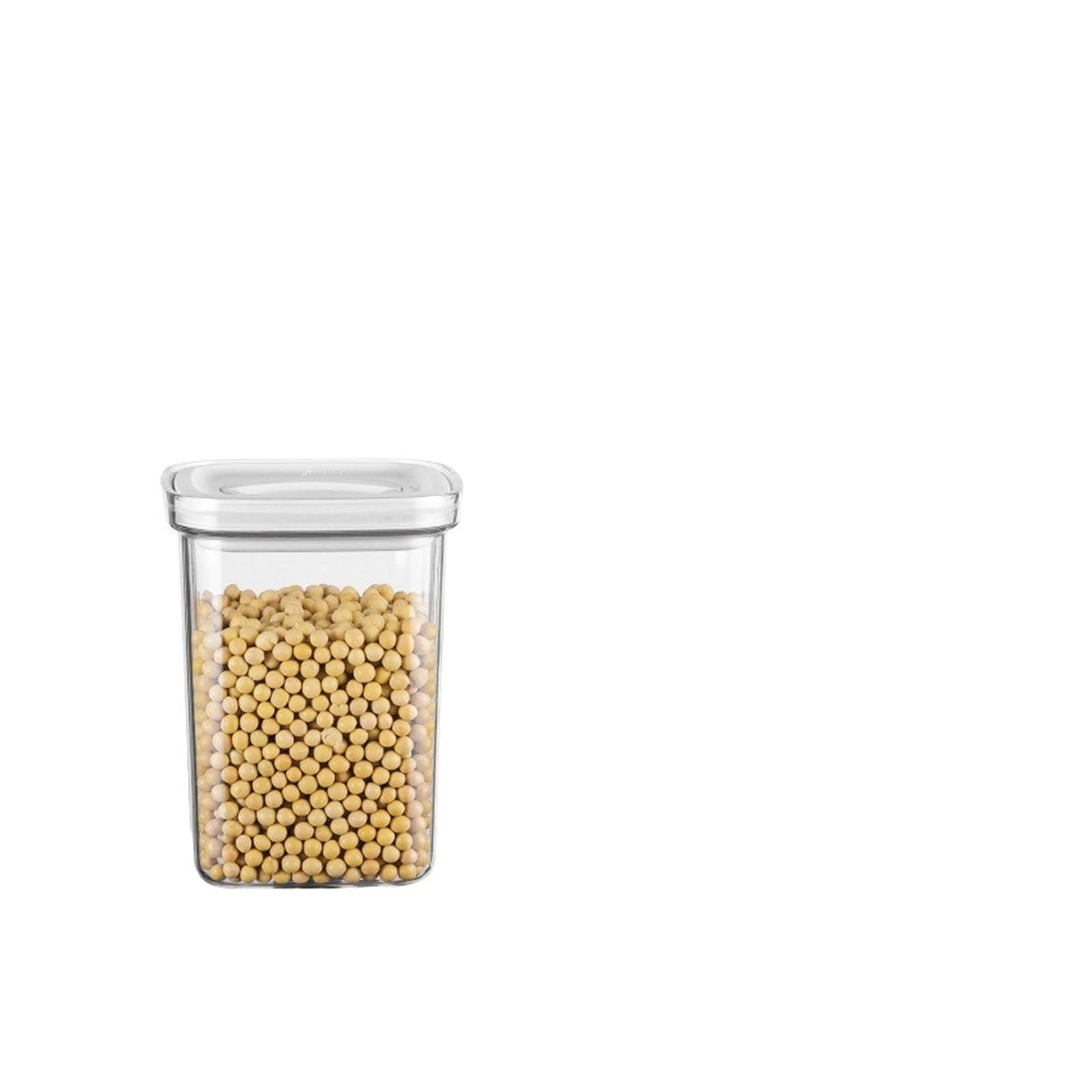 Scatola for la conservazione degli alimenti sigillata con coperchio rotante da 2 pezzi, compatibile cucina impilabile serbatoio multicereali in plastica trasparente(White 1300ML)