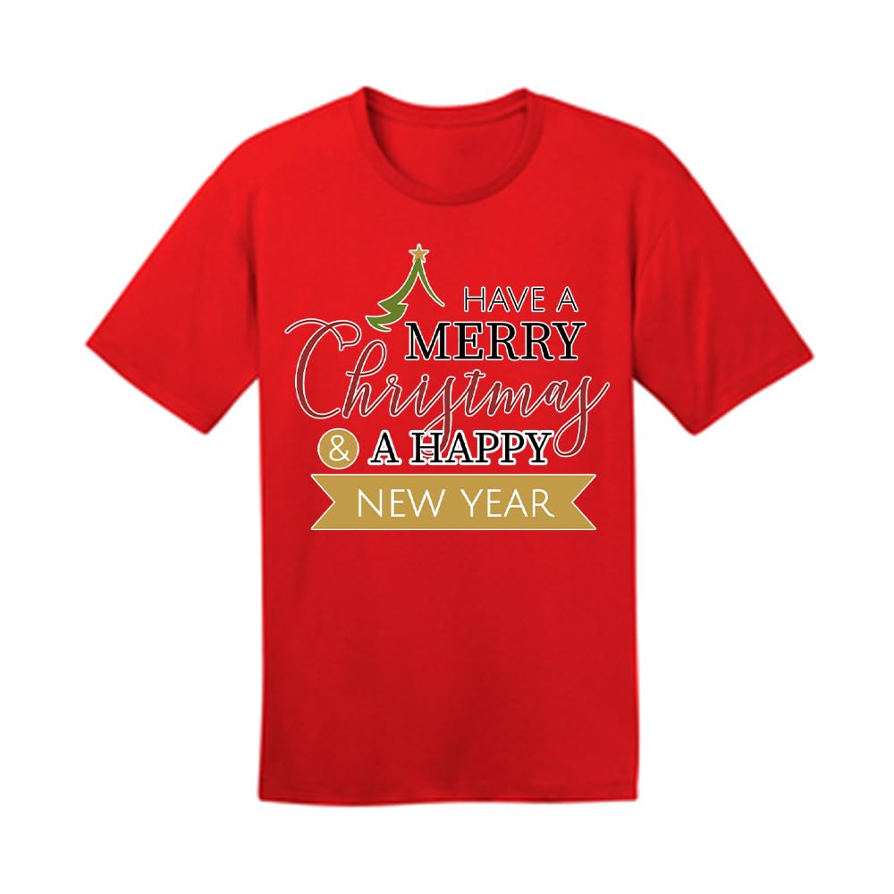 PRINTSHOP4MEChristmas T-Shirt for Men - Unique Xmas Gift for Friends and Family - Holiday Party and Gift Giving - Adult Round Neck T-Shirt with Fun Christmas Design