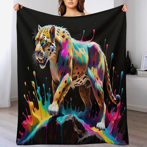 Manta de franela de leopardo manta de felpa para cama y sofá 2