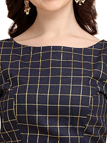 Image of OOMPH! Womens Jacquard Boat Neck Blouse (Checks)