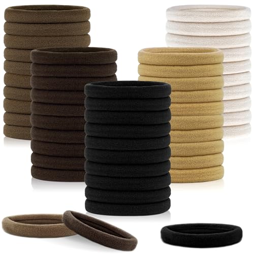 Elastici Per Capelli Neri 7mm (70 Pezzi): Ideali Per Capelli Spessi, Ricci E Code Di Cavallo - 2
