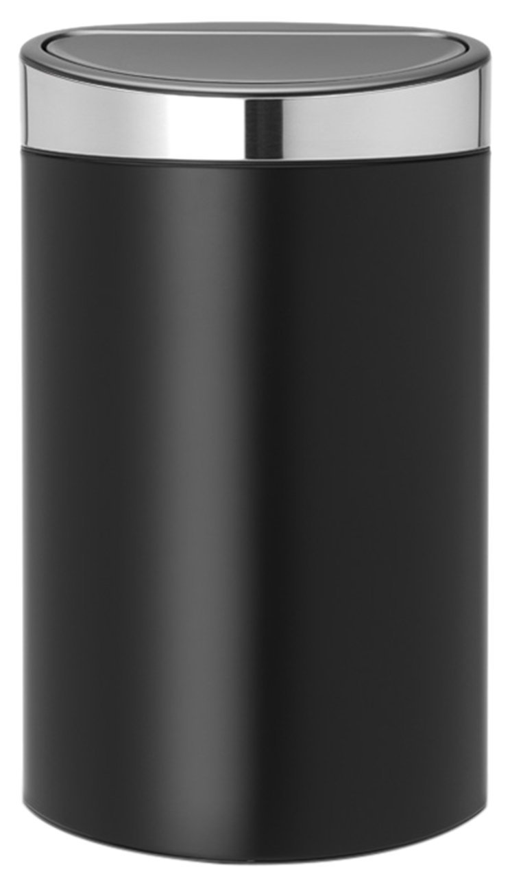 Brabantia dokunmatik kumandalı çöp kutusu, 30 l, paslanmaz çelik, Matt Black/Matt Steel Fpp, 40 L