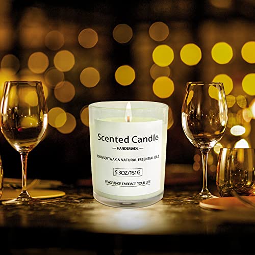Oshine Scented Candle Set Gift Box: Scented Soy Wax Glass Candle Is Very Suitable For Ladies Bathing, Yoga, Christmas Birthday And Mother's Day 100% Natural Soy Wax 2 Packs #TOP4