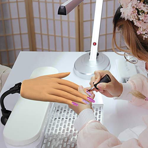 Silicone Practice Hand For Acrylic Nails, Flexible Bendable Female Mannequin Life Size Practice Hand With Stand For Nails Practice Nail Art Tools (3#-Right Hand) #TOP5