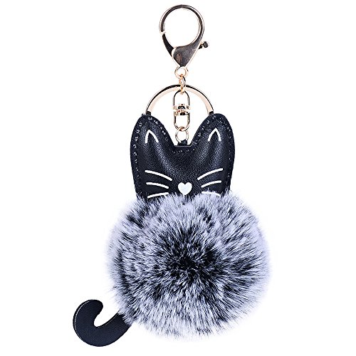 Portachiavi a forma di gatto con orecchie