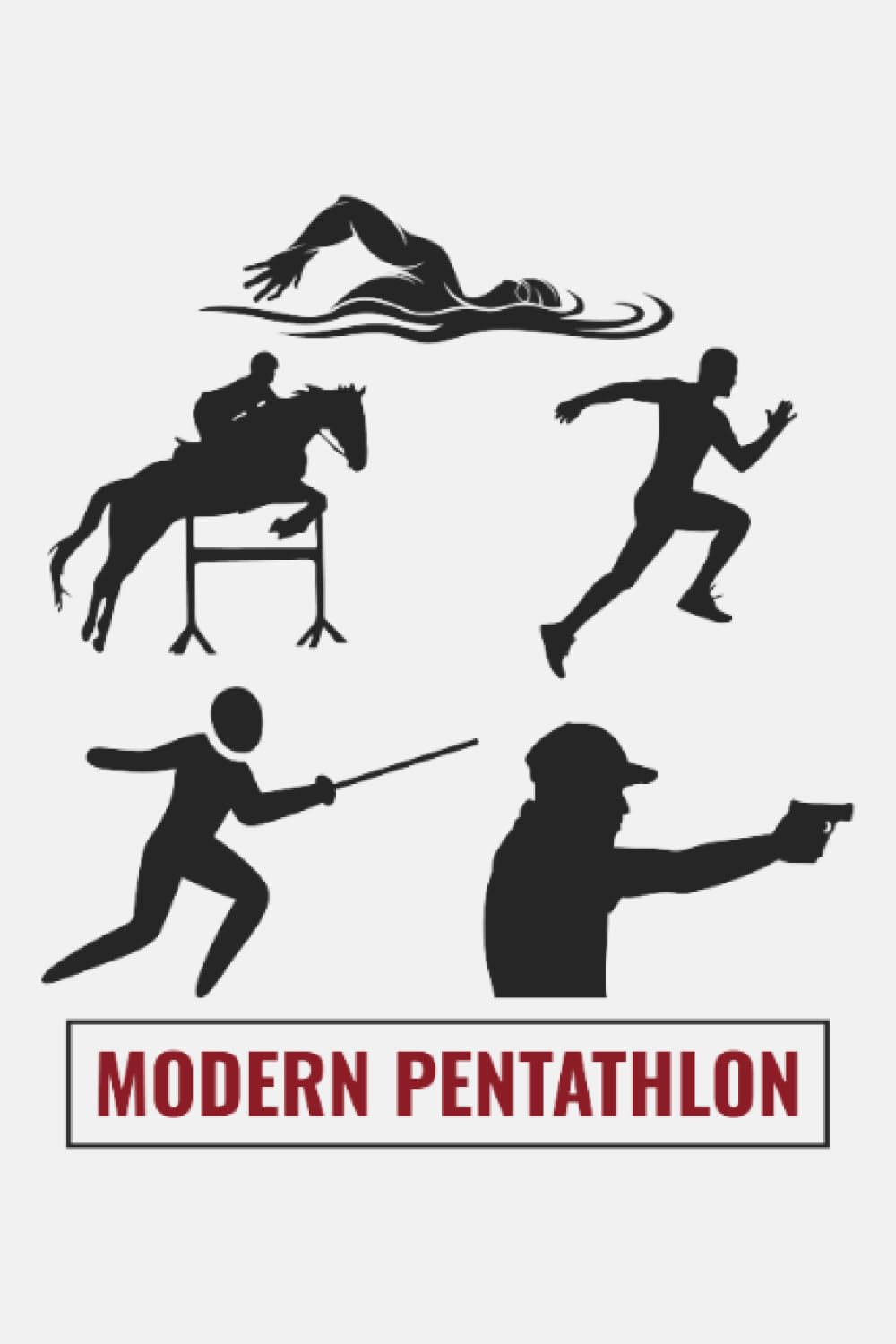 Modern Pentathlon: Olympic Sports Blank Lined Journal Notebook Diary