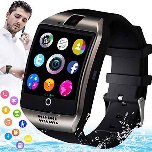 Burxoe Smart Watch for Android Phones, Smartwatch for Men Women, Smart Watches with Camera Bluetooth Watch with Sim Card Slot Cell Phone Watch Compatible Android Samsung Ios Youth Ladies Man